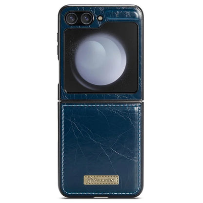 CASEME 003 Series For Samsung Galaxy Z Flip5 5G Case Leather Phone Cover Oil Wax Crazy Horse Texture