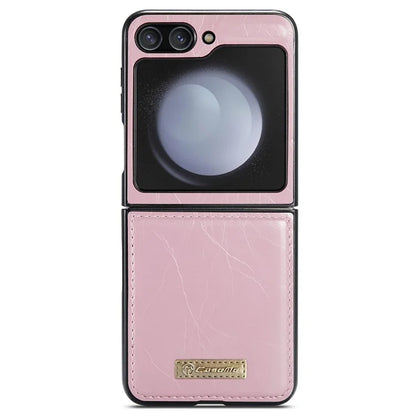 CASEME 003 Series For Samsung Galaxy Z Flip5 5G Case Leather Phone Cover Oil Wax Crazy Horse Texture