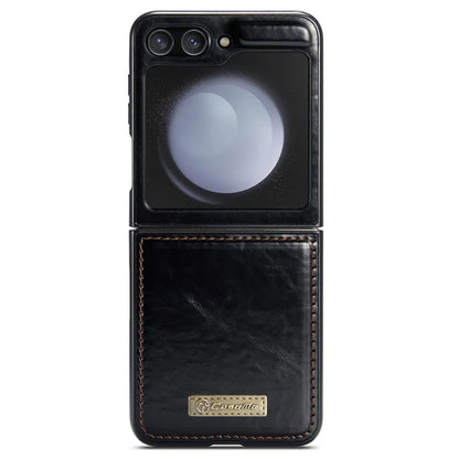 CASEME 003 Series For Samsung Galaxy Z Flip5 5G Case Leather Phone Cover Oil Wax Crazy Horse Texture