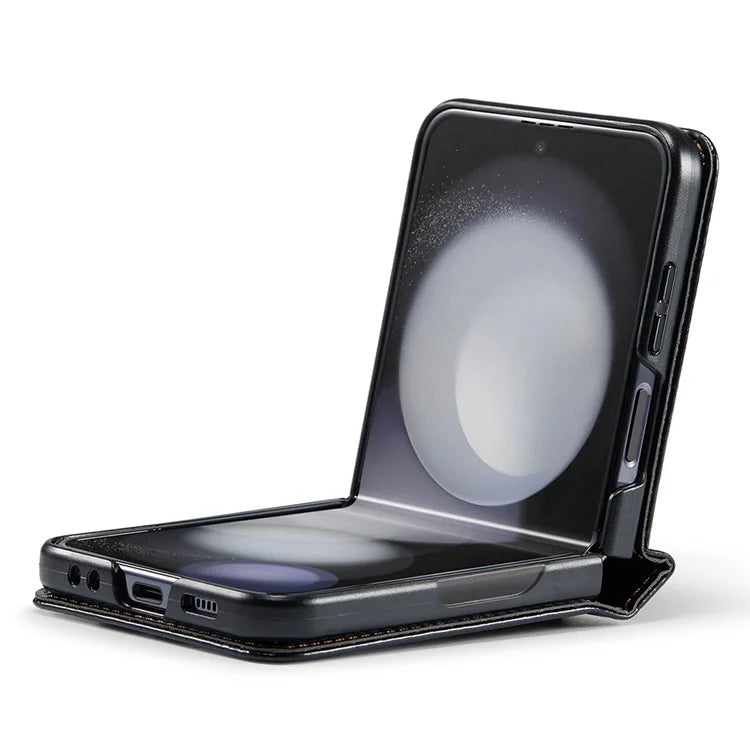 CASEME 003 Series For Samsung Galaxy Z Flip5 5G Case Leather Phone Cover Ring Kickstand