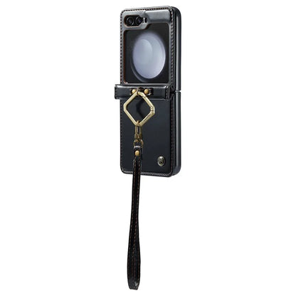 CASEME 003 Series For Samsung Galaxy Z Flip5 5G Case Leather Phone Cover Ring Kickstand