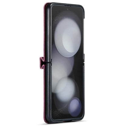 CASEME 003 Series For Samsung Galaxy Z Flip5 5G Case Leather Phone Cover Ring Kickstand