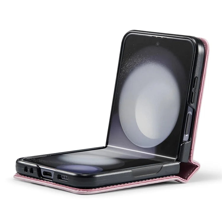 CASEME 003 Series For Samsung Galaxy Z Flip5 5G Case Leather Phone Cover Ring Kickstand