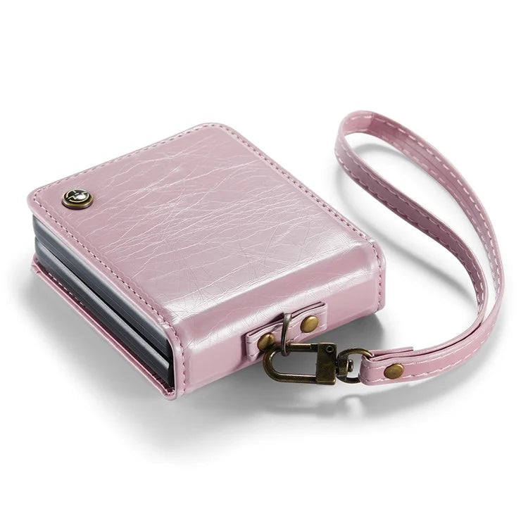 CASEME 003 Series For Samsung Galaxy Z Flip5 5G Case Leather Phone Cover Ring Kickstand
