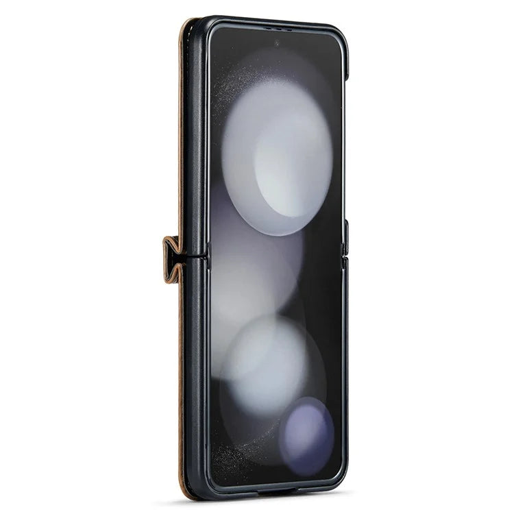 CASEME 003 Series For Samsung Galaxy Z Flip5 5G Case Leather Phone Cover Ring Kickstand