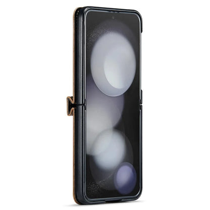 CASEME 003 Series For Samsung Galaxy Z Flip5 5G Case Leather Phone Cover Ring Kickstand