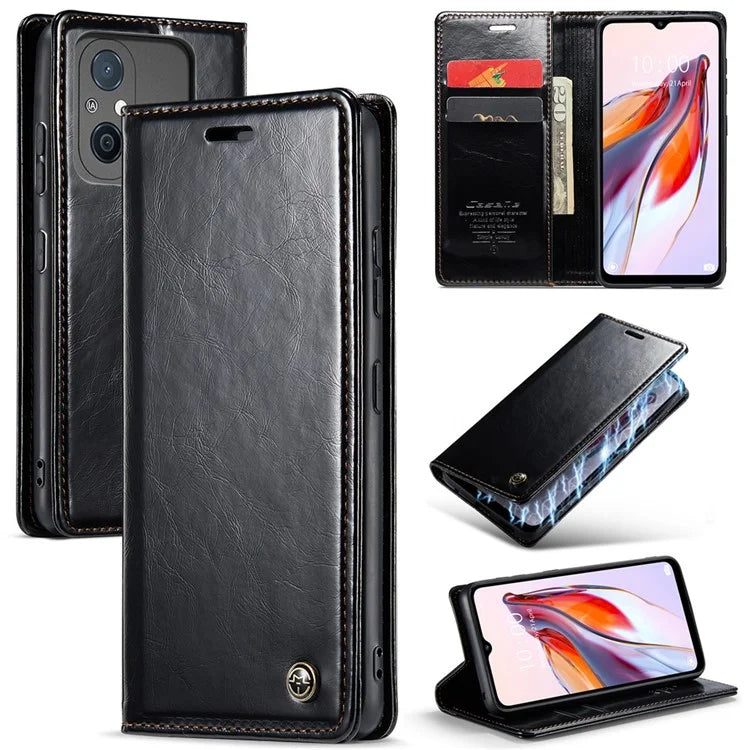 CASEME 003 Series For Xiaomi Redmi 12C 4G / Redmi 11A 4G Case Leather Stand Phone Cover