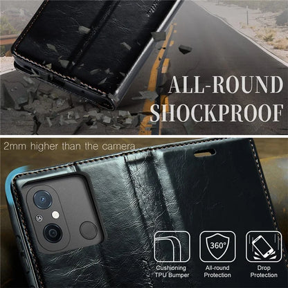 CASEME 003 Series For Xiaomi Redmi 12C 4G / Redmi 11A 4G Case Leather Stand Phone Cover
