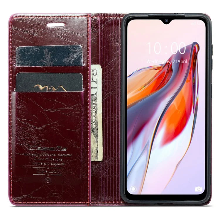 CASEME 003 Series For Xiaomi Redmi 12C 4G / Redmi 11A 4G Case Leather Stand Phone Cover