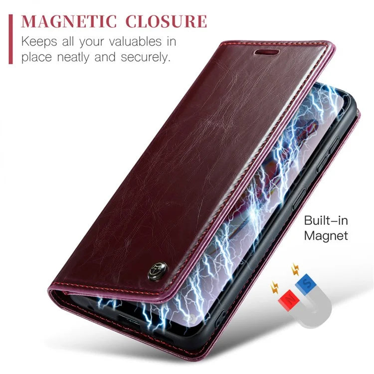 CASEME 003 Series For Xiaomi Redmi 12C 4G / Redmi 11A 4G Case Leather Stand Phone Cover
