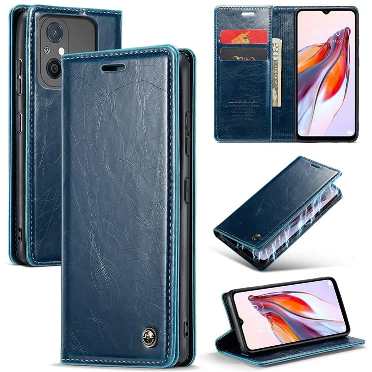 CASEME 003 Series For Xiaomi Redmi 12C 4G / Redmi 11A 4G Case Leather Stand Phone Cover
