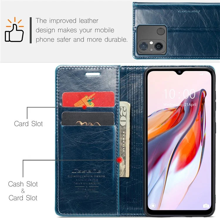 CASEME 003 Series For Xiaomi Redmi 12C 4G / Redmi 11A 4G Case Leather Stand Phone Cover