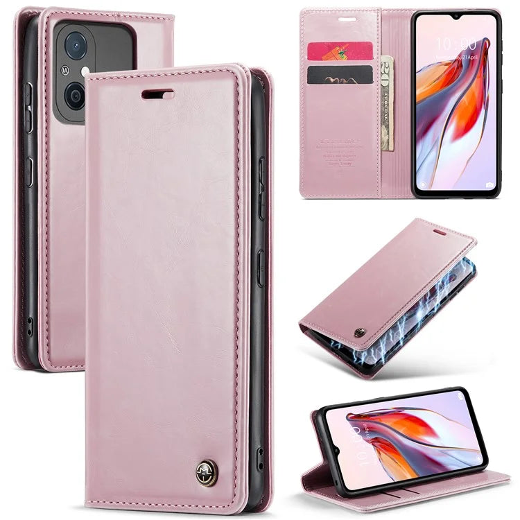 CASEME 003 Series For Xiaomi Redmi 12C 4G / Redmi 11A 4G Case Leather Stand Phone Cover