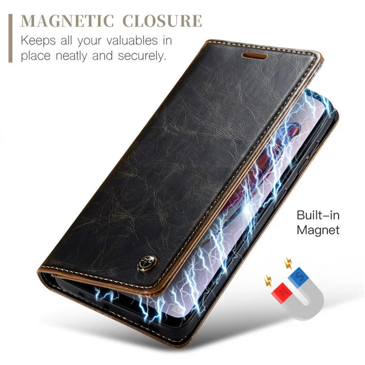CASEME 003 Series For Xiaomi Redmi 12C 4G / Redmi 11A 4G Case Leather Stand Phone Cover