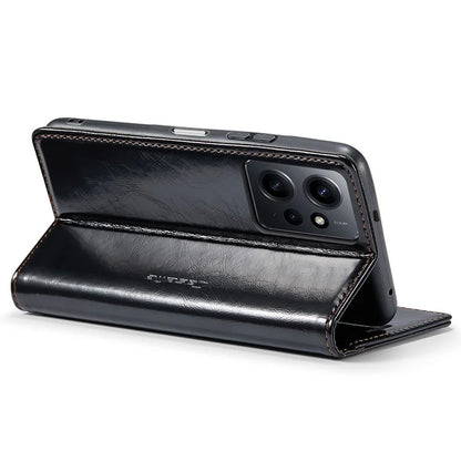 CASEME 003 Series For Xiaomi Redmi Note 12 4G Case Crazy Horse Texture Leather Phone Cover