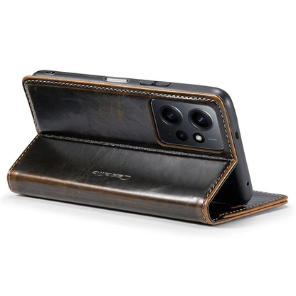CASEME 003 Series For Xiaomi Redmi Note 12 4G Case Crazy Horse Texture Leather Phone Cover