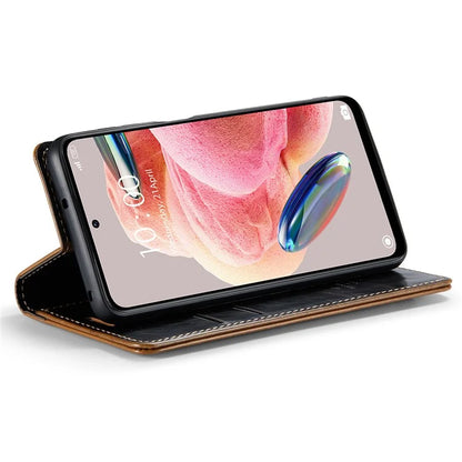 CASEME 003 Series For Xiaomi Redmi Note 12 4G Case Crazy Horse Texture Leather Phone Cover