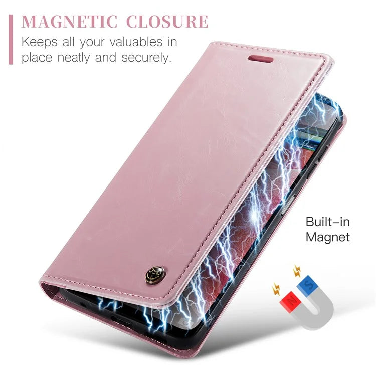 CASEME 003 Series For Xiaomi Redmi Note 12 4G Case Crazy Horse Texture Leather Phone Cover