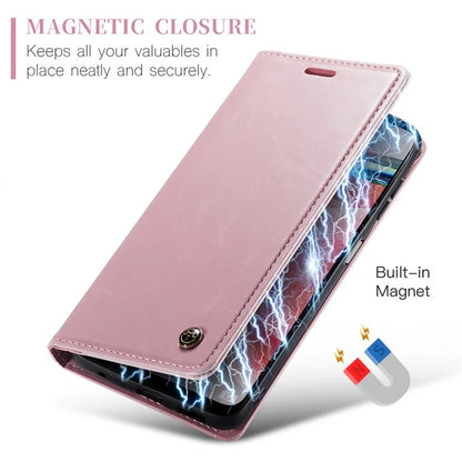 CASEME 003 Series For Xiaomi Redmi Note 12 4G Case Crazy Horse Texture Leather Phone Cover