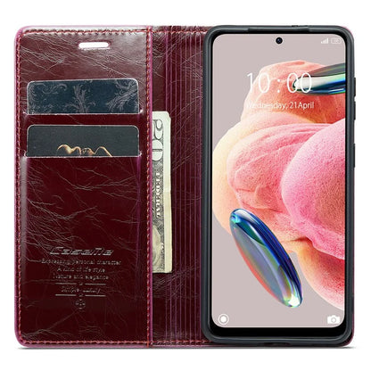 CASEME 003 Series For Xiaomi Redmi Note 12 4G Case Crazy Horse Texture Leather Phone Cover