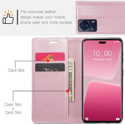 CASEME 003 Series For Xiaomi 13 Lite / Civi 2 5G Phone Case Crazy Horse Texture Leather Flip Cover
