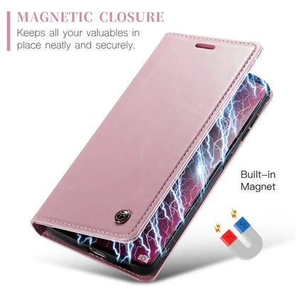 CASEME 003 Series For Xiaomi 13 Lite / Civi 2 5G Phone Case Crazy Horse Texture Leather Flip Cover