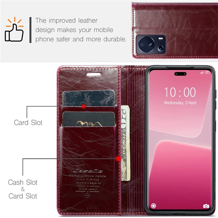 CASEME 003 Series For Xiaomi 13 Lite / Civi 2 5G Phone Case Crazy Horse Texture Leather Flip Cover