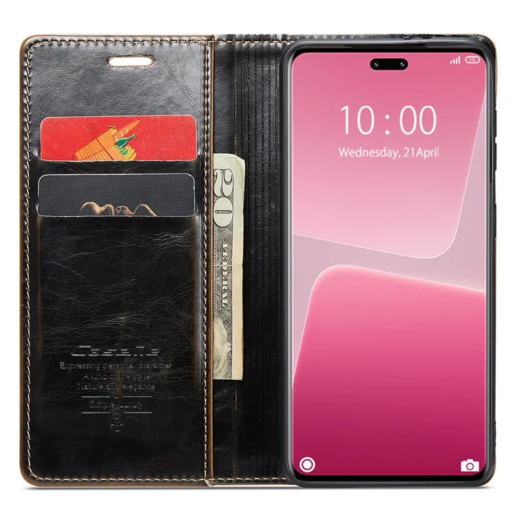 CASEME 003 Series For Xiaomi 13 Lite / Civi 2 5G Phone Case Crazy Horse Texture Leather Flip Cover