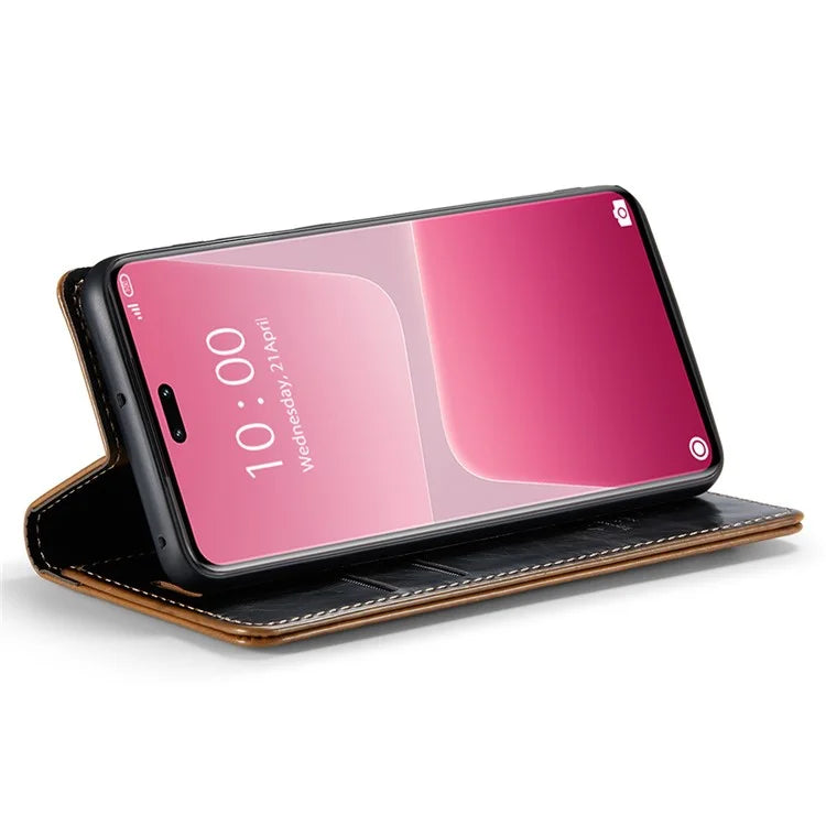 CASEME 003 Series For Xiaomi 13 Lite / Civi 2 5G Phone Case Crazy Horse Texture Leather Flip Cover