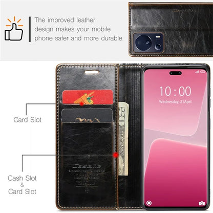 CASEME 003 Series For Xiaomi 13 Lite / Civi 2 5G Phone Case Crazy Horse Texture Leather Flip Cover