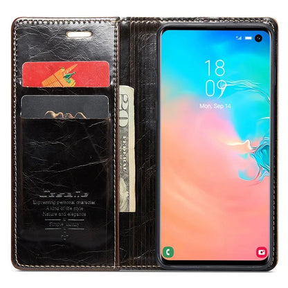 CASEME 003 Series For Samsung Galaxy S10e Case Leather Phone Cover Oil Wax Crazy Horse Texture