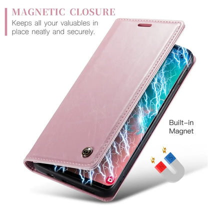 CASEME 003 Series For Samsung Galaxy S10e Case Leather Phone Cover Oil Wax Crazy Horse Texture