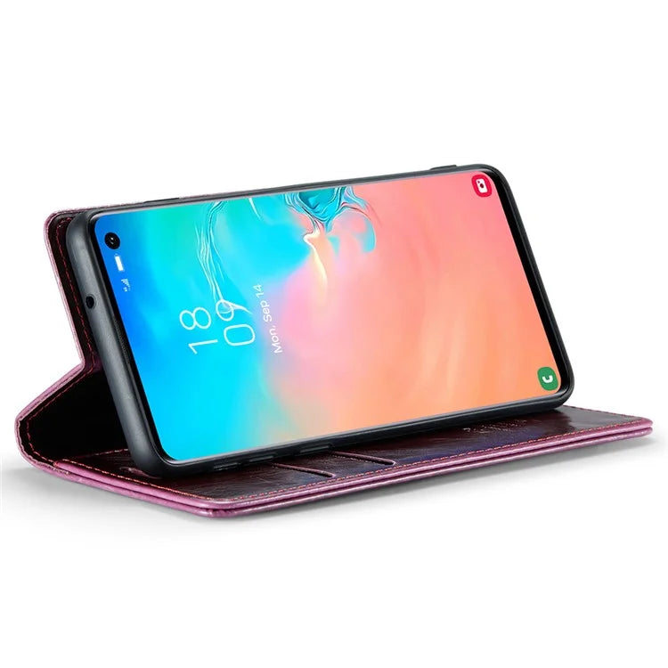 CASEME 003 Series For Samsung Galaxy S10e Case Leather Phone Cover Oil Wax Crazy Horse Texture