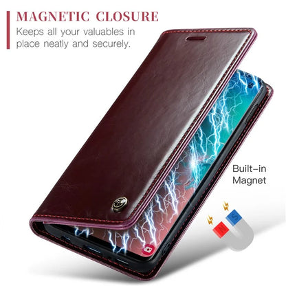 CASEME 003 Series For Samsung Galaxy S10e Case Leather Phone Cover Oil Wax Crazy Horse Texture