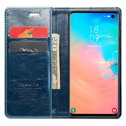 CASEME 003 Series For Samsung Galaxy S10e Case Leather Phone Cover Oil Wax Crazy Horse Texture