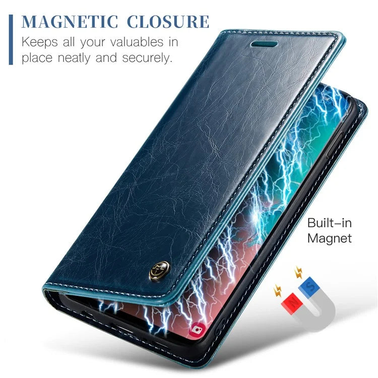 CASEME 003 Series For Samsung Galaxy S10e Case Leather Phone Cover Oil Wax Crazy Horse Texture