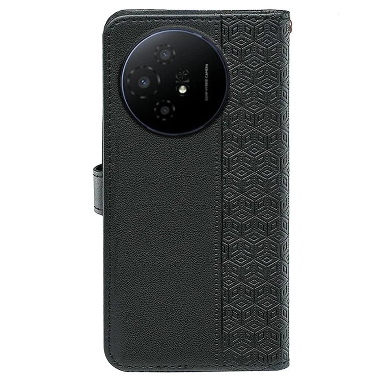 For TCL 50 XL 5G Case Cubic Grid Imprinted PU Leather Wallet Stand Phone Cover