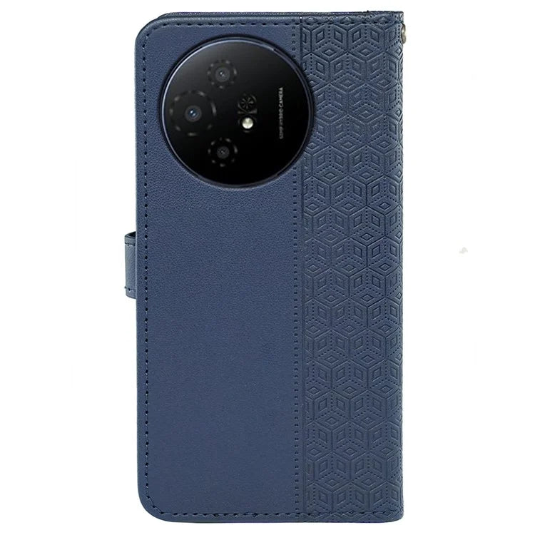 For TCL 50 XL 5G Case Cubic Grid Imprinted PU Leather Wallet Stand Phone Cover
