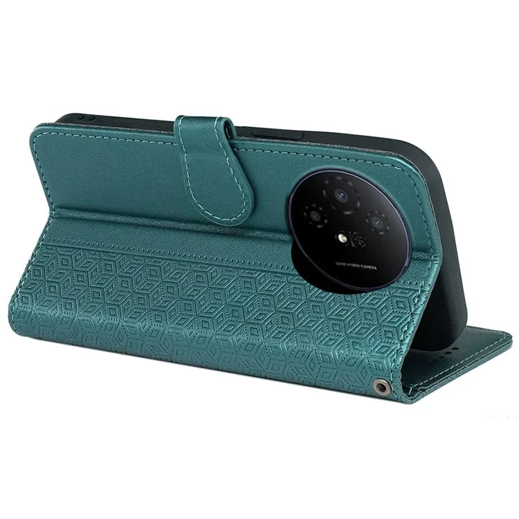 For TCL 50 XL 5G Case Cubic Grid Imprinted PU Leather Wallet Stand Phone Cover