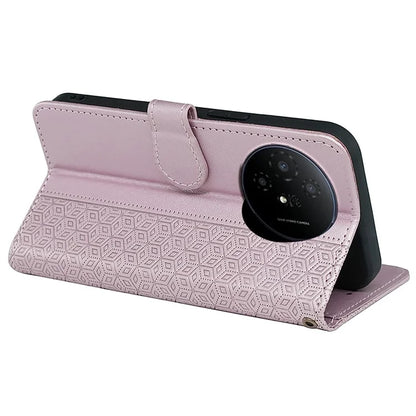 For TCL 50 XL 5G Case Cubic Grid Imprinted PU Leather Wallet Stand Phone Cover