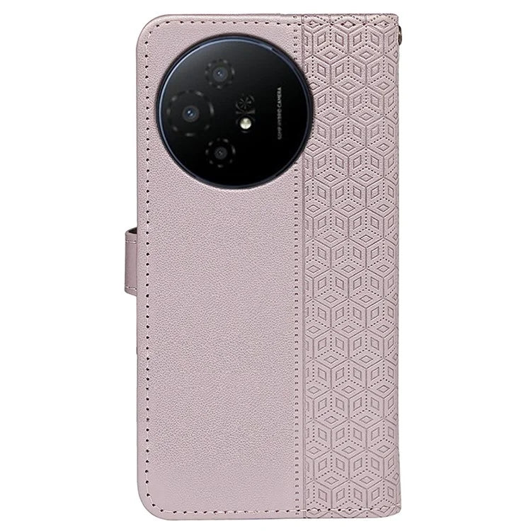 For TCL 50 XL 5G Case Cubic Grid Imprinted PU Leather Wallet Stand Phone Cover
