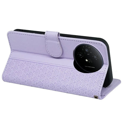 For TCL 50 XL 5G Case Cubic Grid Imprinted PU Leather Wallet Stand Phone Cover