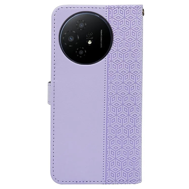 For TCL 50 XL 5G Case Cubic Grid Imprinted PU Leather Wallet Stand Phone Cover