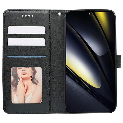For Xiaomi Poco F6 5G / Redmi Turbo 3 5G Case Cubic Grid Imprinted PU Leather Phone Cover