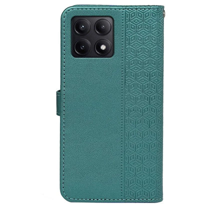 For Xiaomi Poco F6 Pro 5G / Redmi K70 5G / K70 Pro 5G Case Cubic Grid Leather Wallet Phone Cover