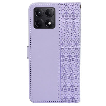 For Xiaomi Poco F6 Pro 5G / Redmi K70 5G / K70 Pro 5G Case Cubic Grid Leather Wallet Phone Cover