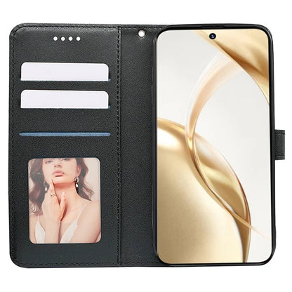 For Honor 200 Pro 5G Stand Case Cubic Grid Imprinted PU Leather Wallet Phone Cover