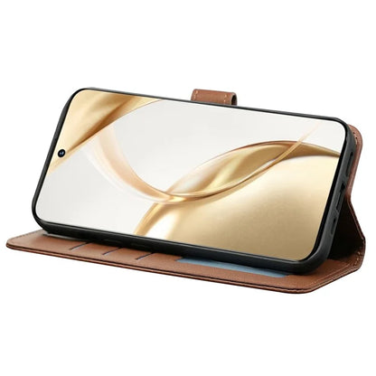 For Honor 200 Pro 5G Stand Case Cubic Grid Imprinted PU Leather Wallet Phone Cover