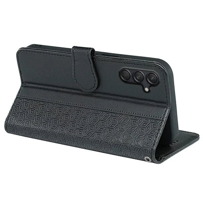 For Samsung Galaxy M55 5G / C55 5G / F55 5G Case Wallet Cubic Grid Leather Phone Cover
