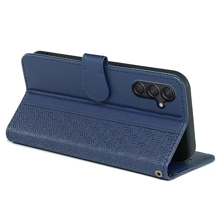 For Samsung Galaxy M55 5G / C55 5G / F55 5G Case Wallet Cubic Grid Leather Phone Cover
